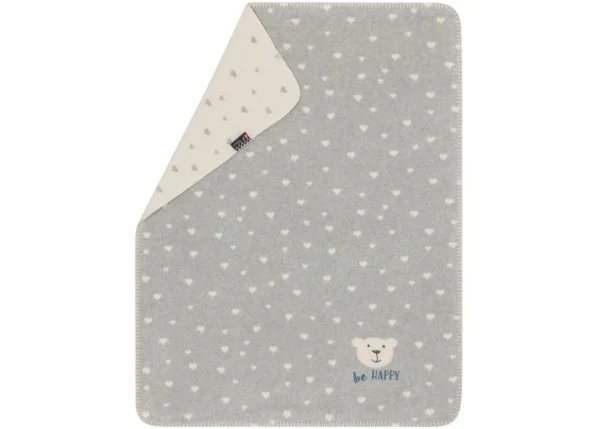 MILA Baby- und Schlafdecke “be happy” Stick (GRS)