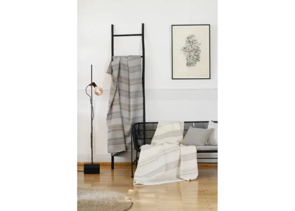 LIMA light cotton throw, mulicolour stripes (GRS) - Image 3