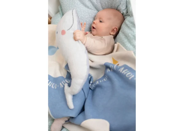 JUWEL Baby-und Kinderdecke, Wal (GRS) – Bild 5