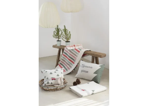 SILVRETTA cotton throw "stripes / xmas" - Image 6