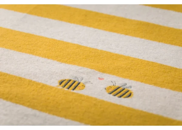 JUWEL baby blanket - stripes with bees/embroidered - Image 3