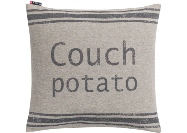 PORTO Kissenhülle glatt “couchpotato” (GRS)