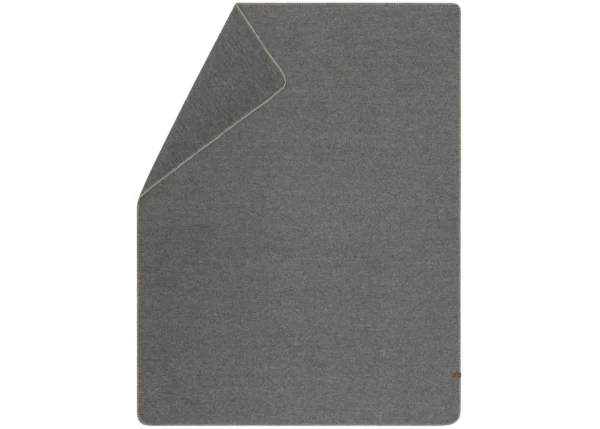 MERANO wool-blend throw “faux solid” (GRS)