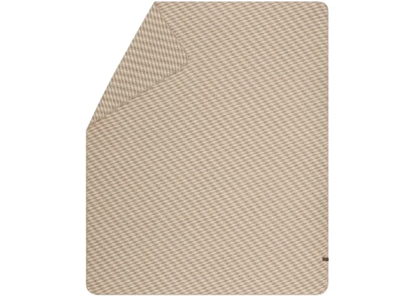 MERANO wool-blend throw “houndstooth” (GRS)