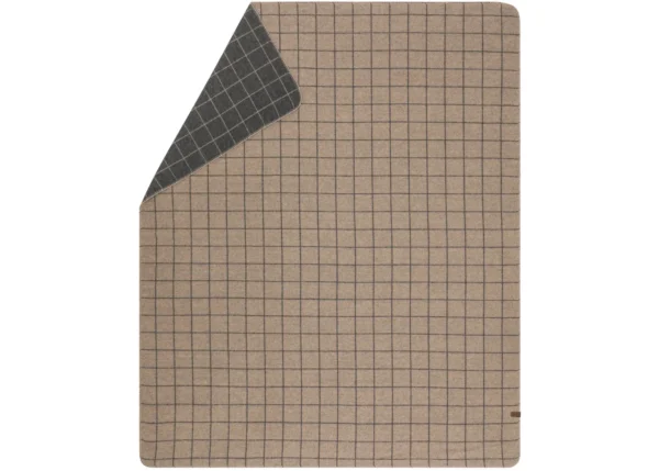 MERANO wool-blend throw “checkered” (GRS)
