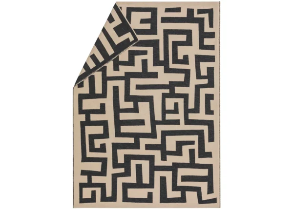 LUCA cotton throw “maze” (GRS)