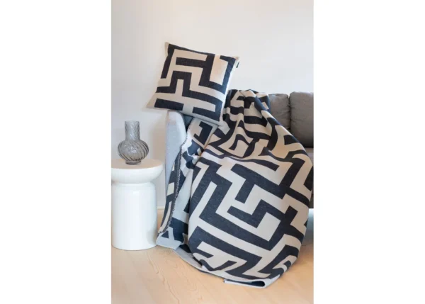 LUCA cotton throw "maze" (GRS) - Image 6