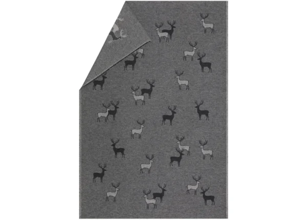 LUCA cotton throw “pairs of stags” (GRS)