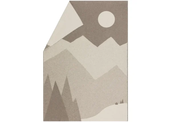 LUCA cotton throw “mountains & moon” (GRS)