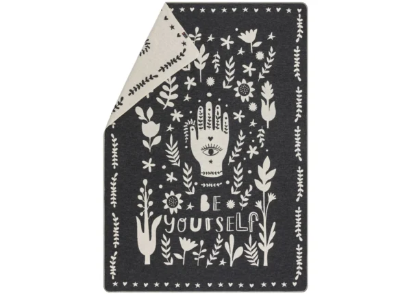 SILVRETTA cotton throw “be yourself” (GRS)