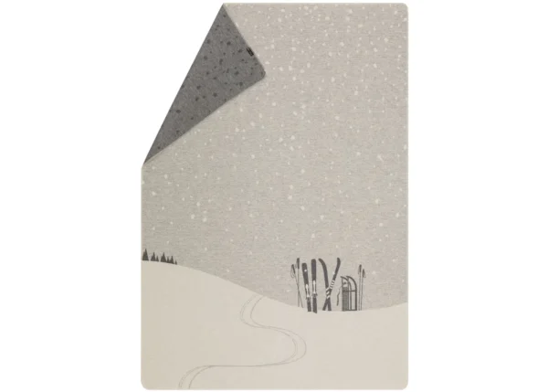SILVRETTA cotton throw “skis & tobbogan” (GRS)