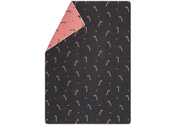 SILVRETTA cotton throw “candy canes allover” (GRS)