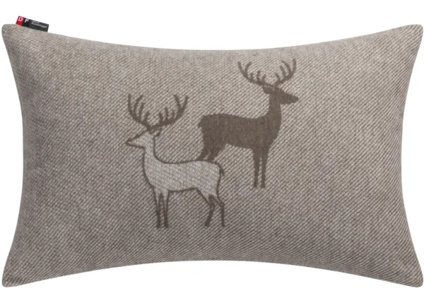 SILVRETTA cushion cover “pair of stags” (GRS)