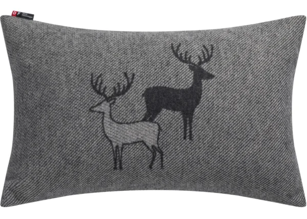 SILVRETTA cushion cover “pair of stags” (GRS)