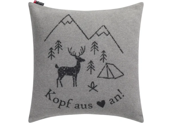 SILVRETTA cushion cover “Kopf aus..” (= brains off..)(GRS)