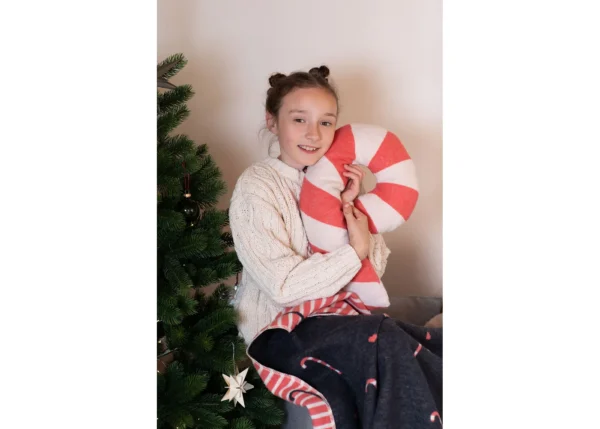 SILVRETTA cushion incl. filler "candy cane" 28x56 (GRS) - Image 3