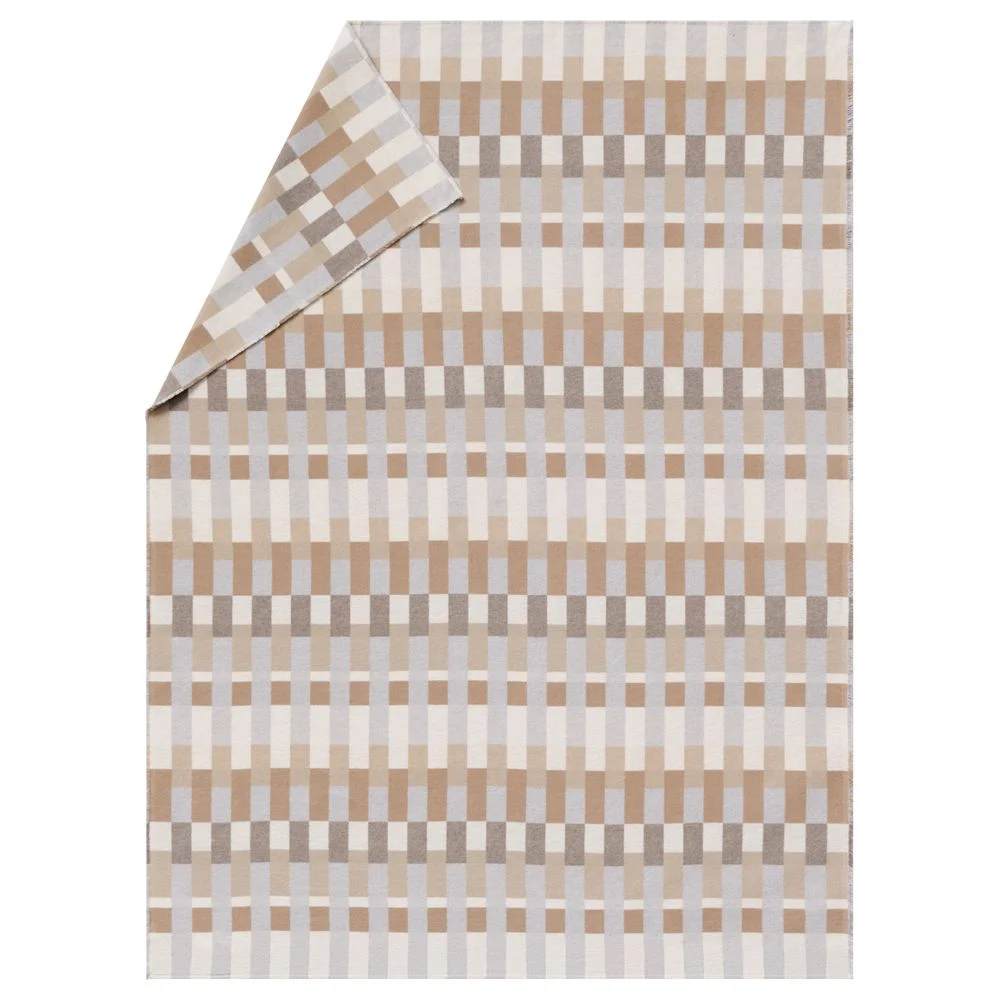 LUCA Flanelldecke „Patchwork“ (GRS) - zement