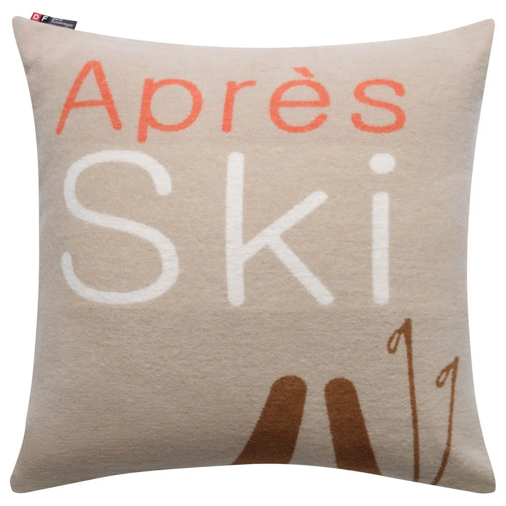 SILVRETTA Kissenhülle „Après Ski“ (GRS) - zement