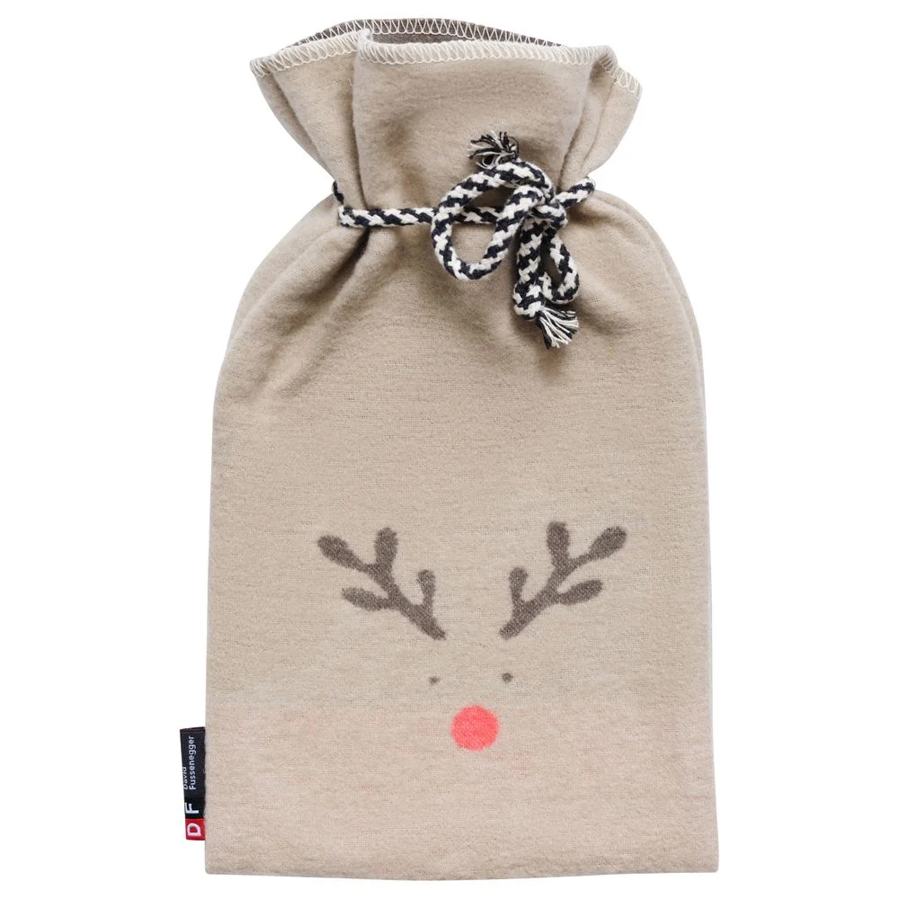 SILVRETTA Wärmflasche „Rudolph“ 2 Liter (GRS) - beige